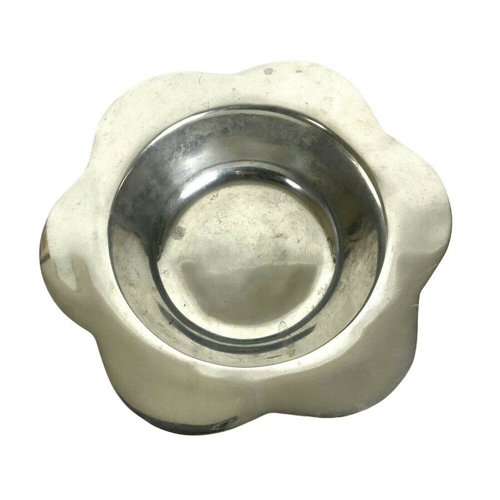Warners Imports Flower Shaped Aluminum Bowl For Candy Nuts Decor